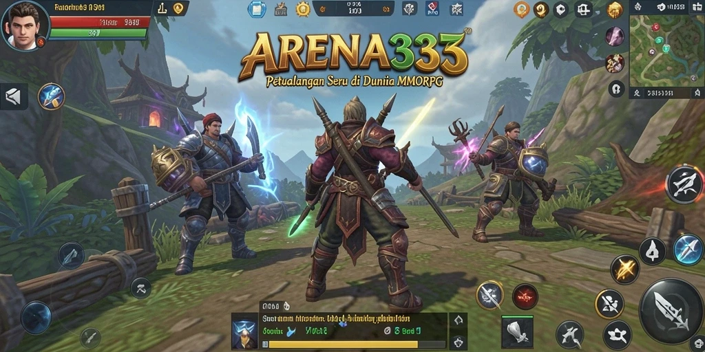 Tangkapan layar utama ARENA333 menampilkan gameplay seru dan interaksi antar pemain.