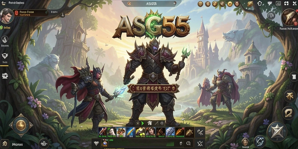 Screenshot ASG55 menunjukkan aksi epic dan grafis menakjubkan dalam permainan RPG.