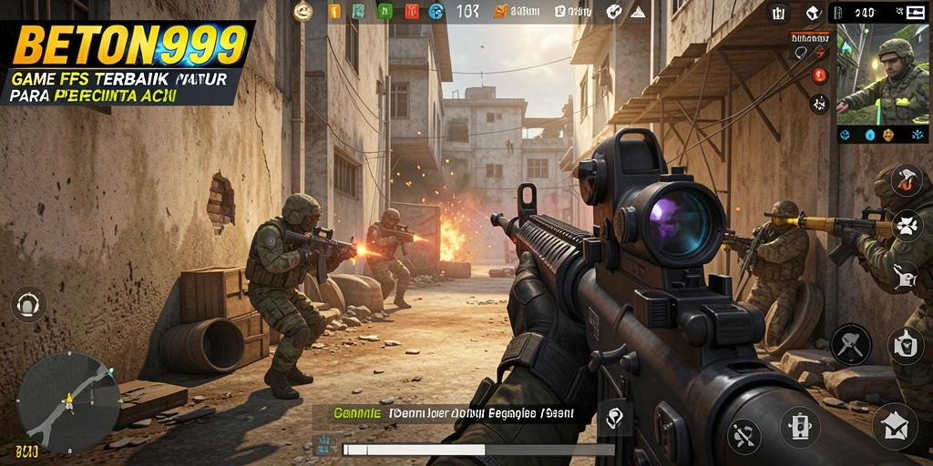Gameplay intens di BETON999 dengan aksi tembak-menembak yang seru.