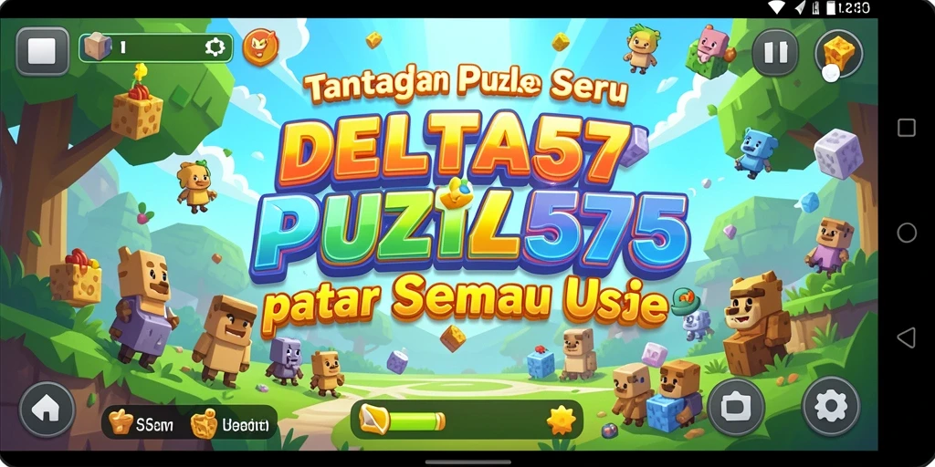 Tangkapan layar gameplay DELTA575 yang menampilkan tantangan puzzle menakjubkan.