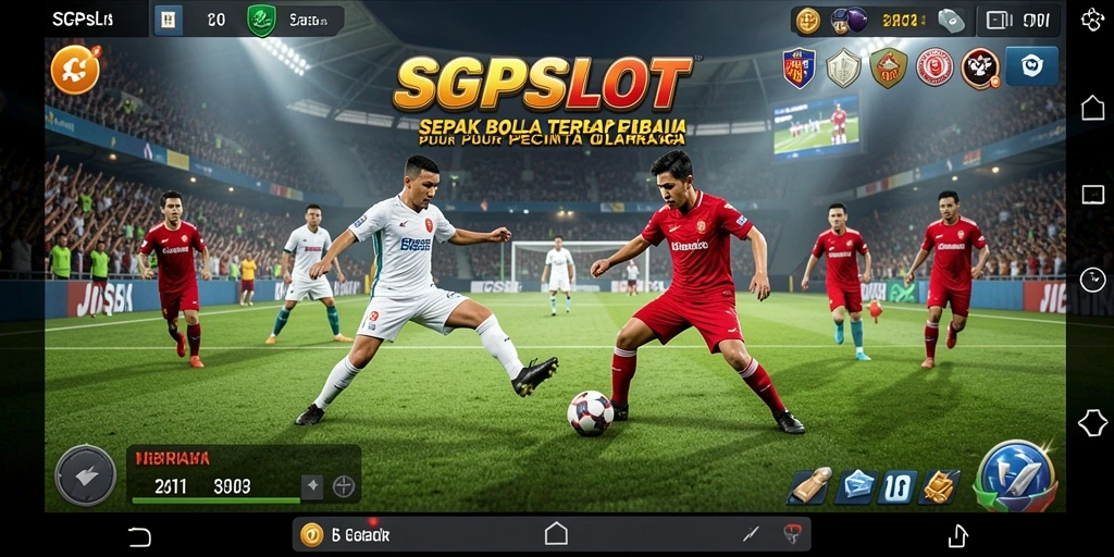 Tampilan gameplay yang memukau dengan aksi sepak bola nyata.