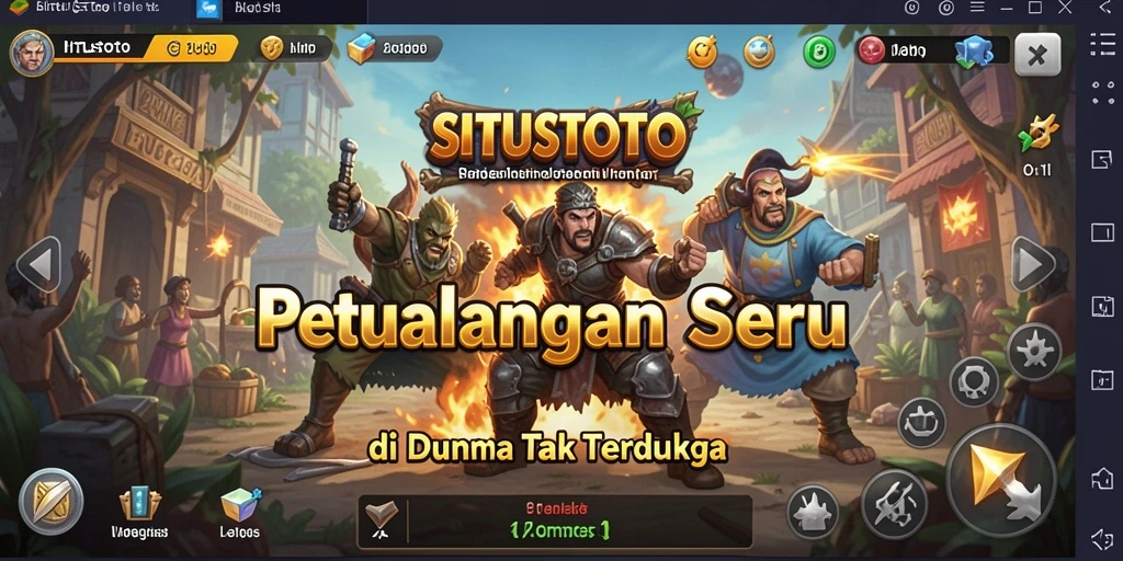 Tampilan gameplay petualangan SITUSTOTO yang mendebarkan dan penuh warna.